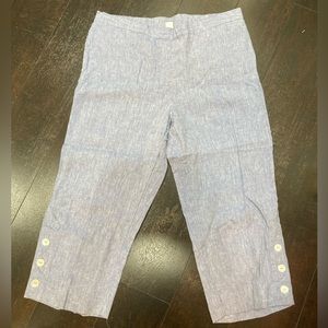 Chico’s Women’s Linen Cropped Pants